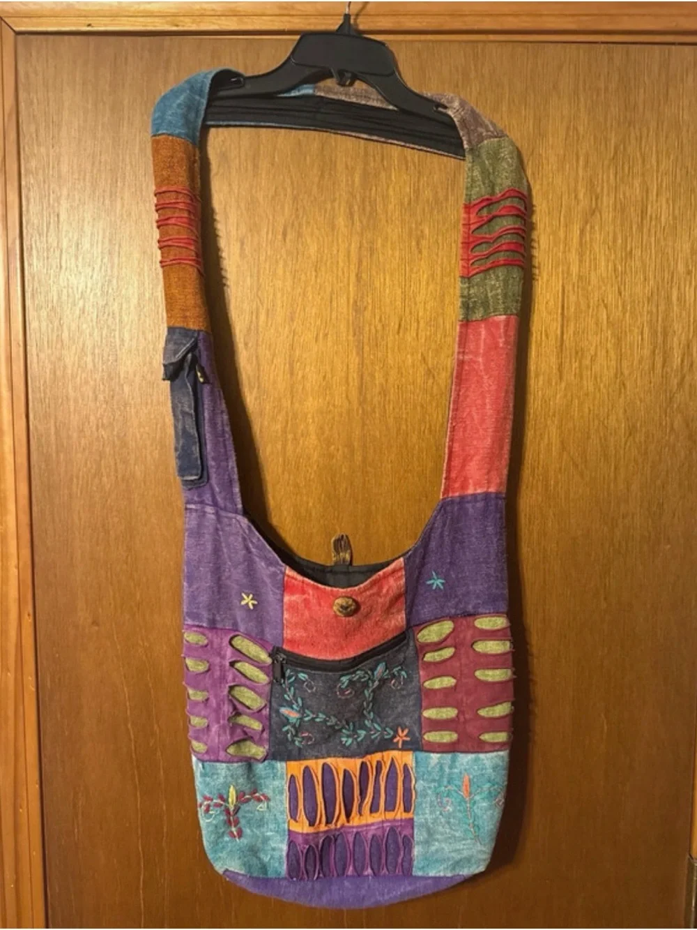 Boho Patchwork Crossbody Bag in Multicolor